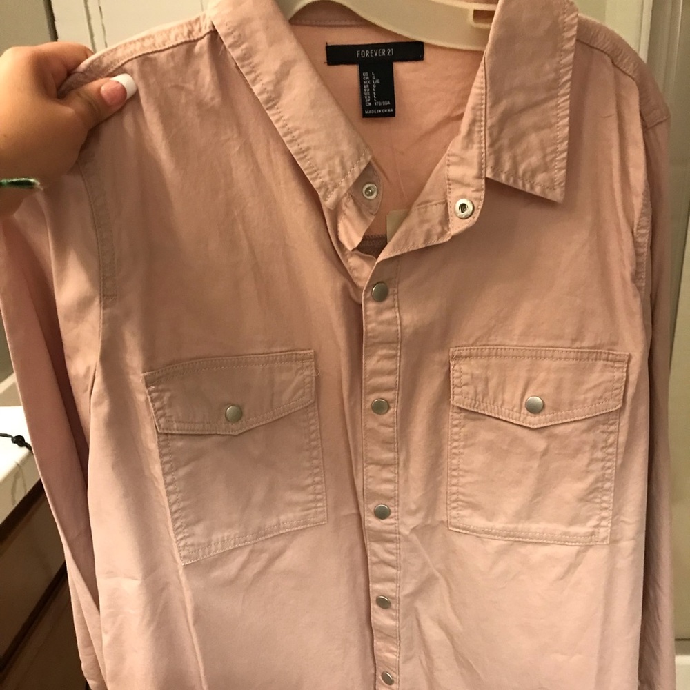 Pink button down